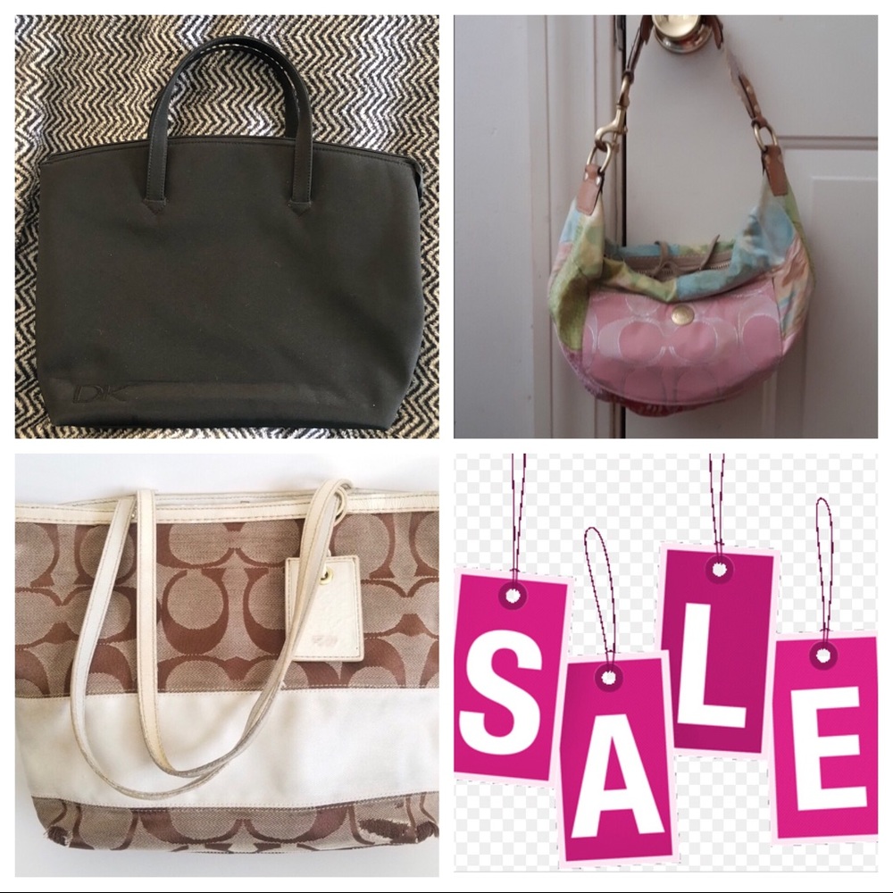 Bundle of 3 bags. 1 Donna Karan and 2 Coach.
